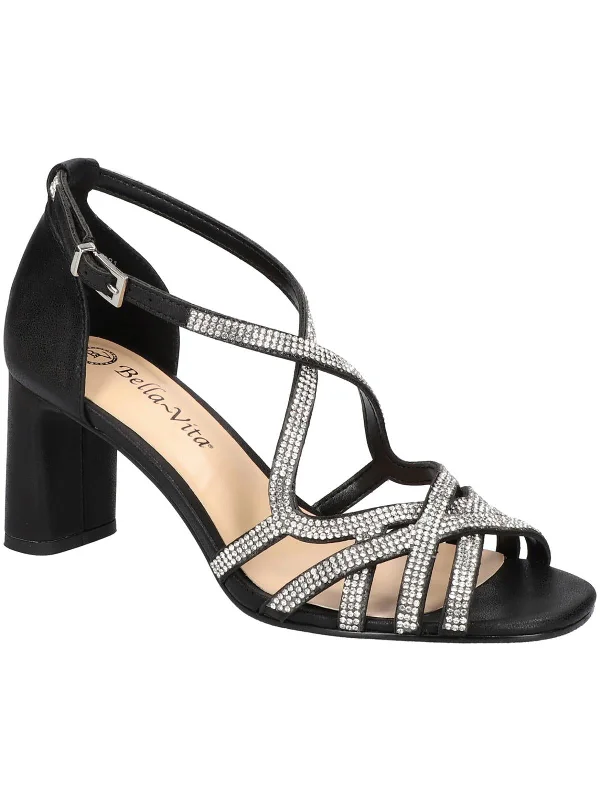 Trendy Styles aliette Womens Rhinestone Ankle Strap Heels