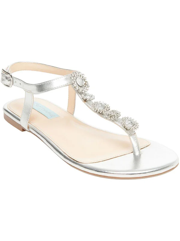 Explore What's New Alta Womens Embellished Metallic Ankle Strap