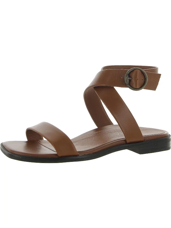 Modern Fashion Loafers Anaya Womens Leather Ankle Strap Strappy Sandals