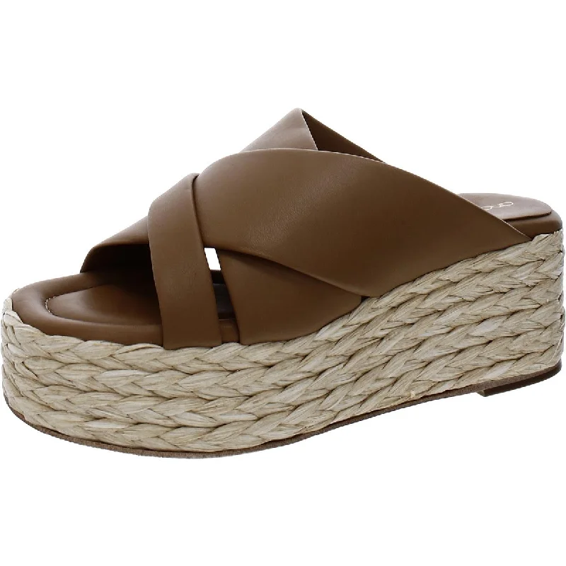Exclusive Deals Online André Assous Womens Calesa Leather Slip-On Flatform Sandals