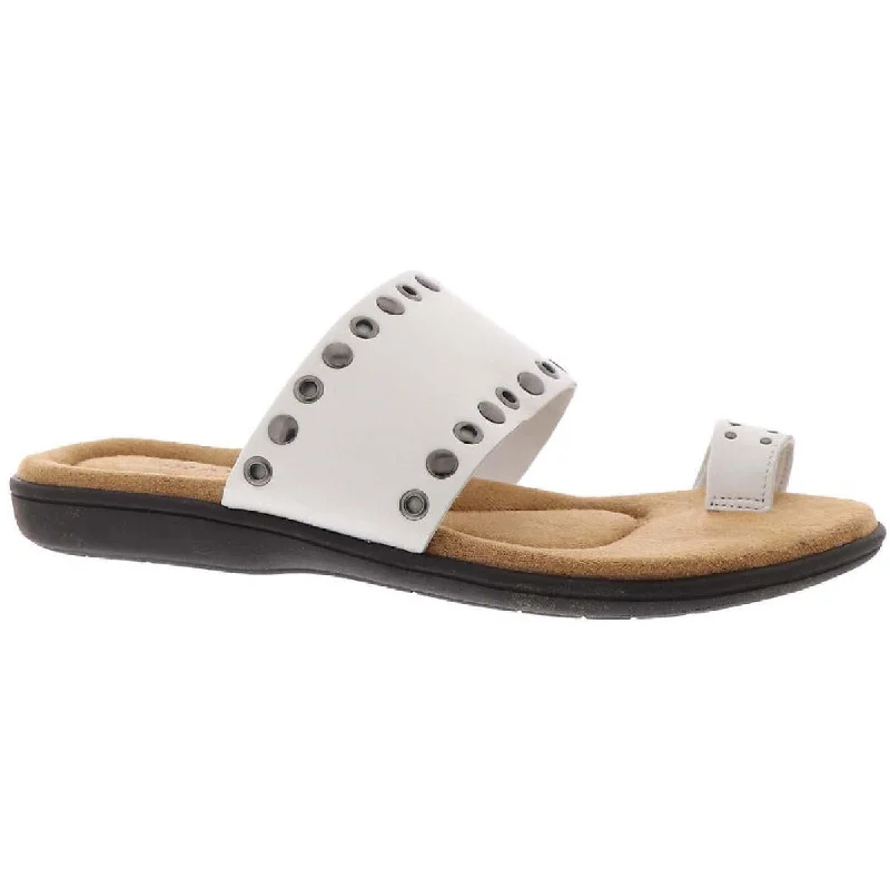 Flash Sales This Week Array Womens Coronado Leather Embellished Slide Sandals