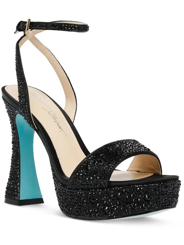 Ride The Style Wave Beth Womens Rhinestone Embellished Dress Sandals