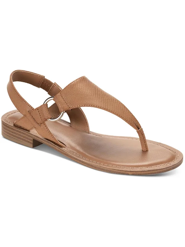 Glamorous Fashion Offers Blairee Womens Faux Leather Casual Thong Sandals