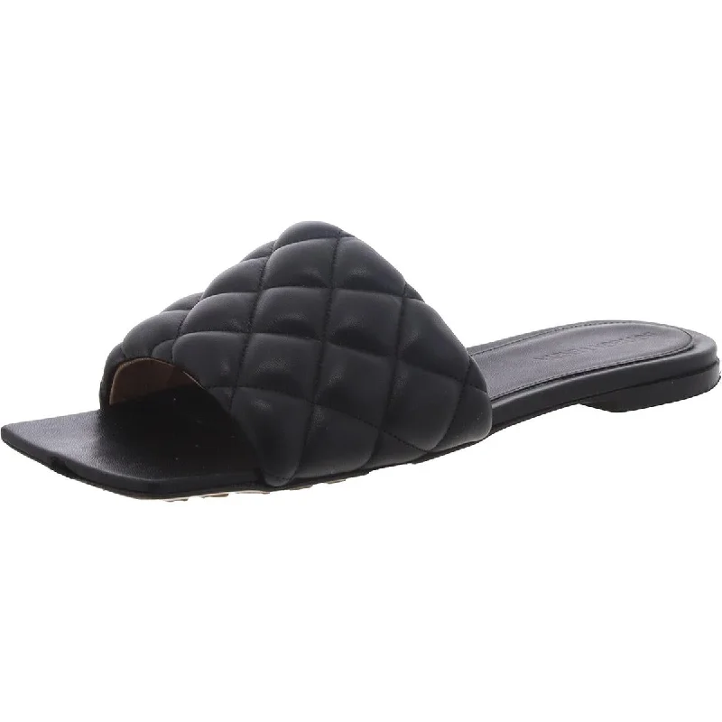 Limited Time Offer Bottega Veneta Womens Leather Quilted Slide Sandals