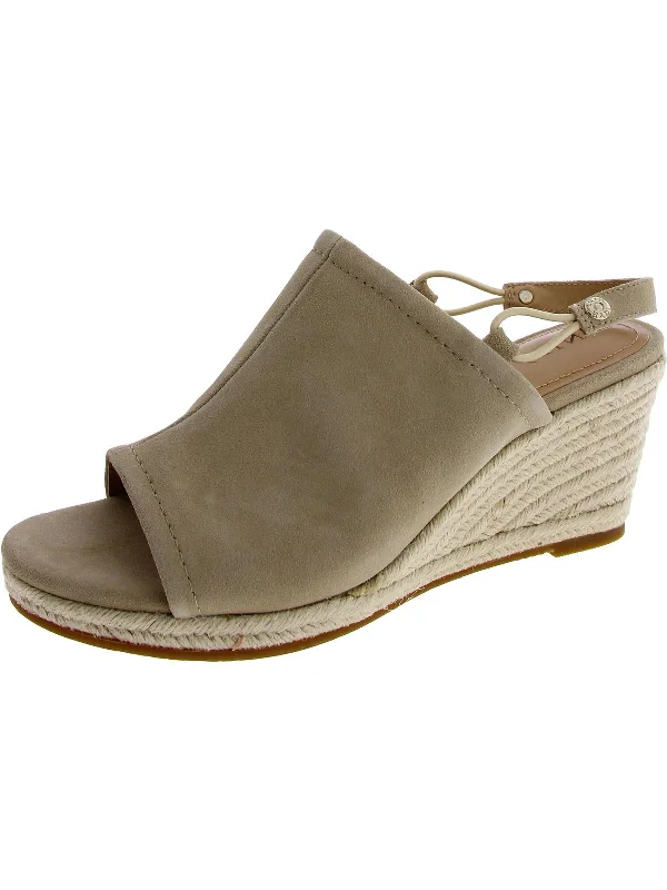 Casual Yet Chic Sales Cai Womens Suede Peep-Toe Wedge Sandals