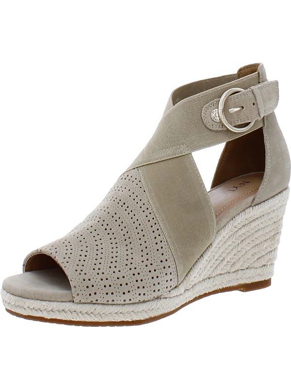 Cozy Comfort Style Sale Charisma Womens Suede Peep-Toe Wedge Sandals