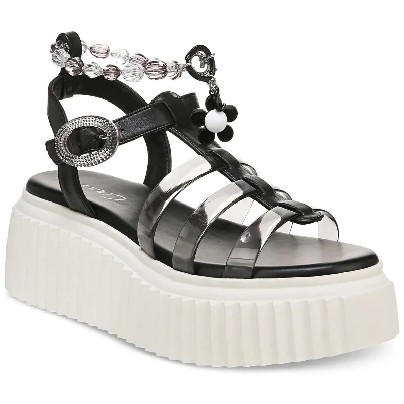 Easy Elegance Sales Circus Womens ESTER Faux Leather Strappy Platform Sandals