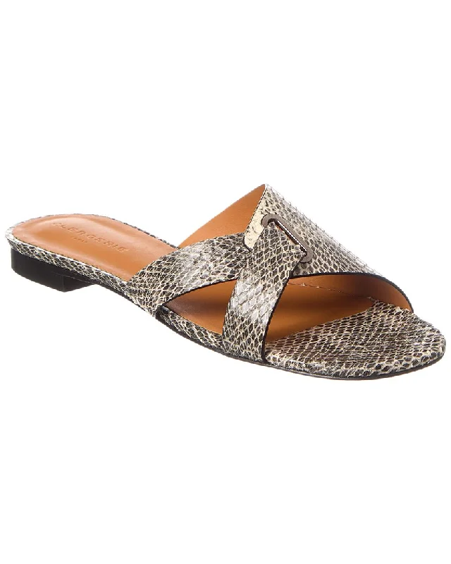 Bold Fashion Boots Sale Clergerie Astonco Snake-Embossed Leather Sandal
