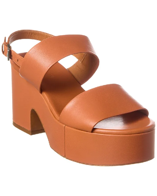 Non-Slip Work Shoes Sale Clergerie Cora Leather Platform Sandal