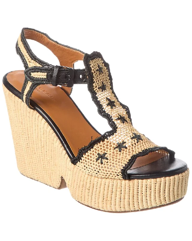 Browse Our Top Products Clergerie Dara Raffia Wedge Sandal