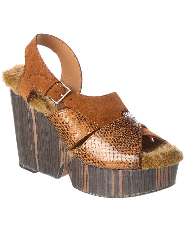 Chic & Cozy Collection Clergerie Darlaco Leather Wedge Sandal