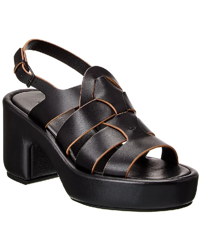 Lightweight Walking Shoes Offers Clergerie Divina Leather Sandal Platform Sandal