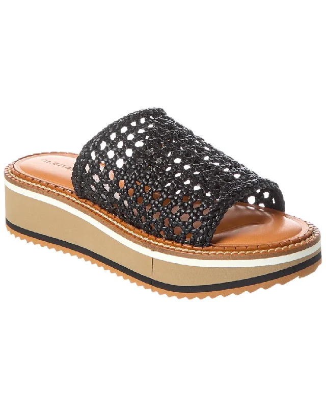 Stylish All-Day Wear Shoes Clergerie Fausta Leather Platform Sandal