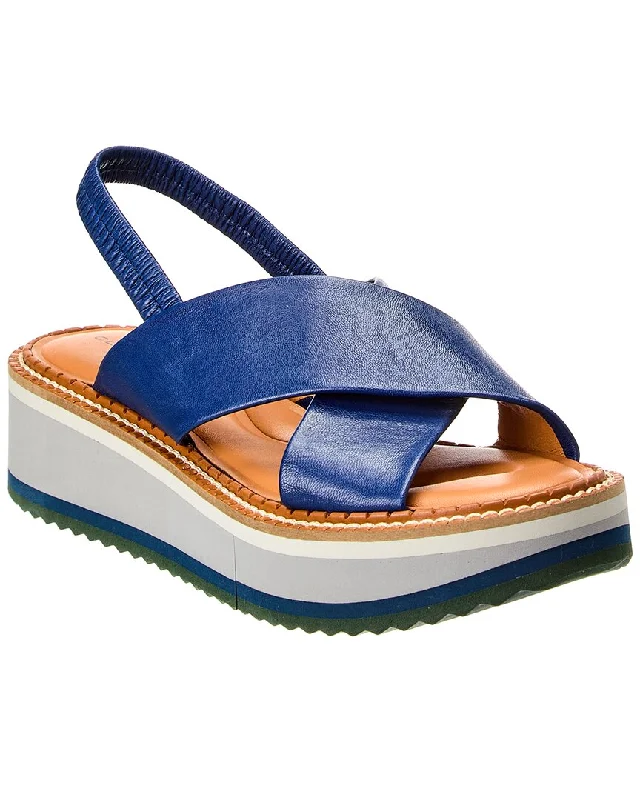 Contemporary Casual Footwear Clergerie Freedom Leather Platform Sandal