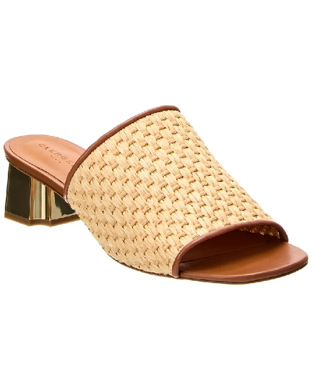 Quick Grab Deals Clergerie Lamop Raffia & Leather Sandal