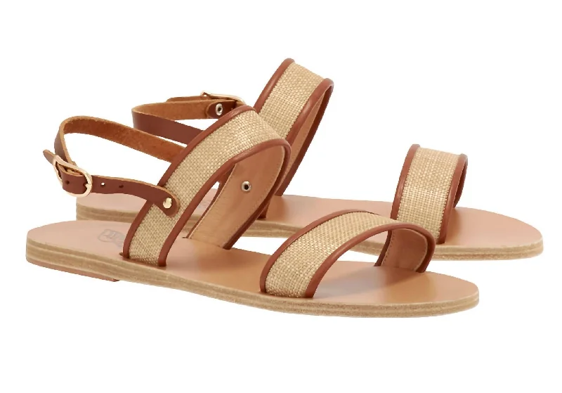 Luxe Style Discounts Clio Sandals In Lino-Cotto