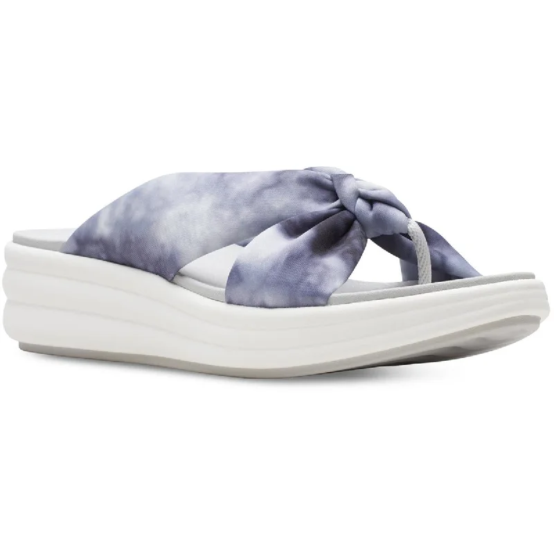 Fashionista Favorites Cloudsteppers by Clarks Womens Drift Ave Dip-Dye Cushioned Footbed Wedge Sandals