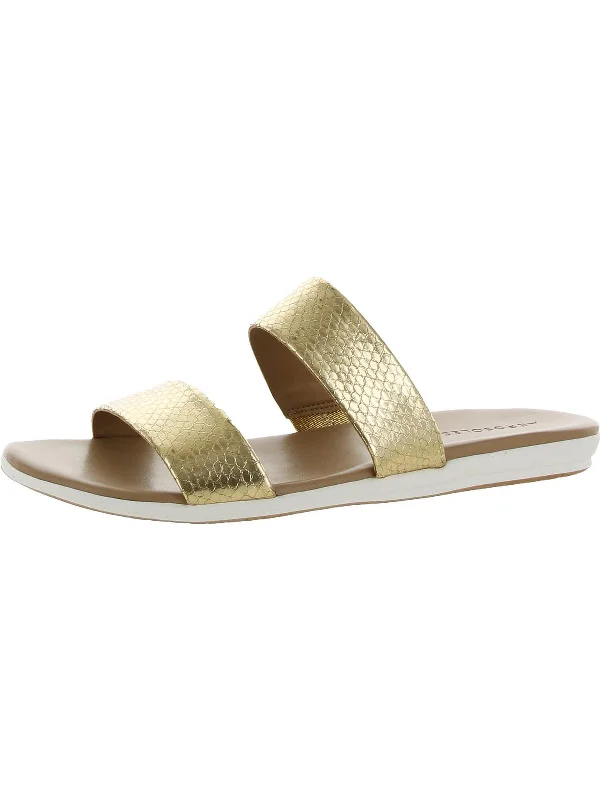 Must-Have Boots Sale Clovis Womens Metallic Slip On Pool Slides