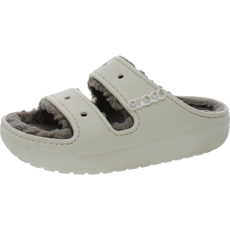 Limited Time Offer Crocs Classic Cozzzy Faux Fur Comfy Slide Sandals