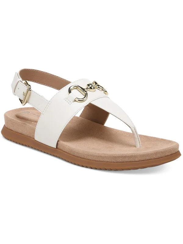 Modern Flat Shoes Offers Cynthiaa Womens Faux Leather Thong Slingback Sandals