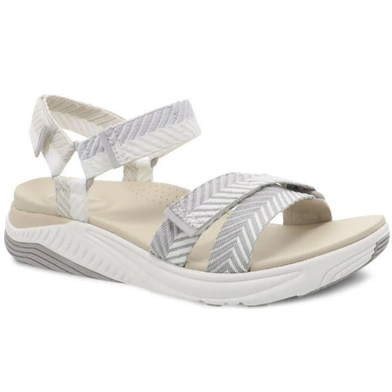 Elegant Women's Heels Dansko Racquel - Beige Herringbone Webbing