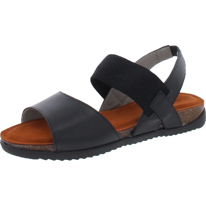 Soft Sole Casual Shoes David Tate Womens Flame Leather Open Toe Slingback Sandals