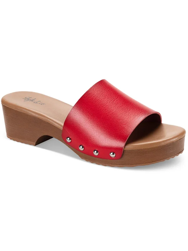 Exclusive Fashion Deals Devieep Womens Faux Leather Slip On Block Heel
