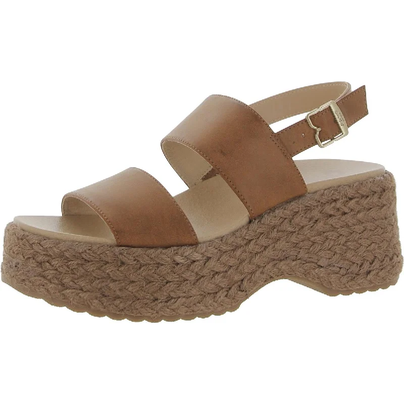 Non-Slip Shoes Dr. Scholl's Shoes Womens Delaney Faux Leather Espadrille Block Heel