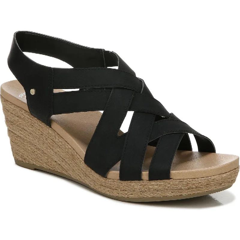 Comfortable Minimalist Shoes Dr. Scholl's Shoes Womens Everlasting Faux Leather Wedge Sandals