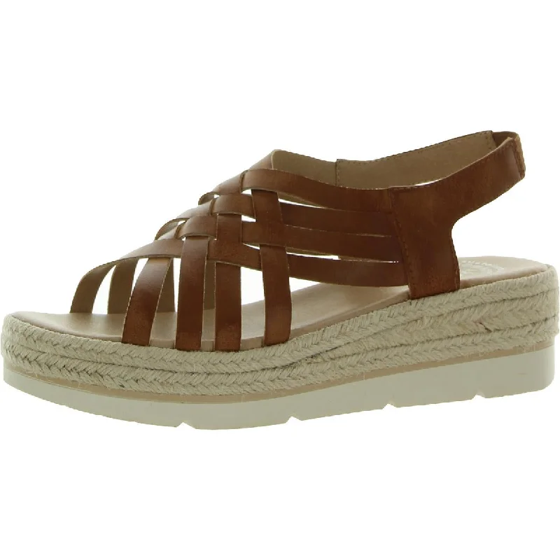 Premium Style Offers Dr. Scholl's Shoes Womens Off Site Faux Leather Strappy Wedge Sandals