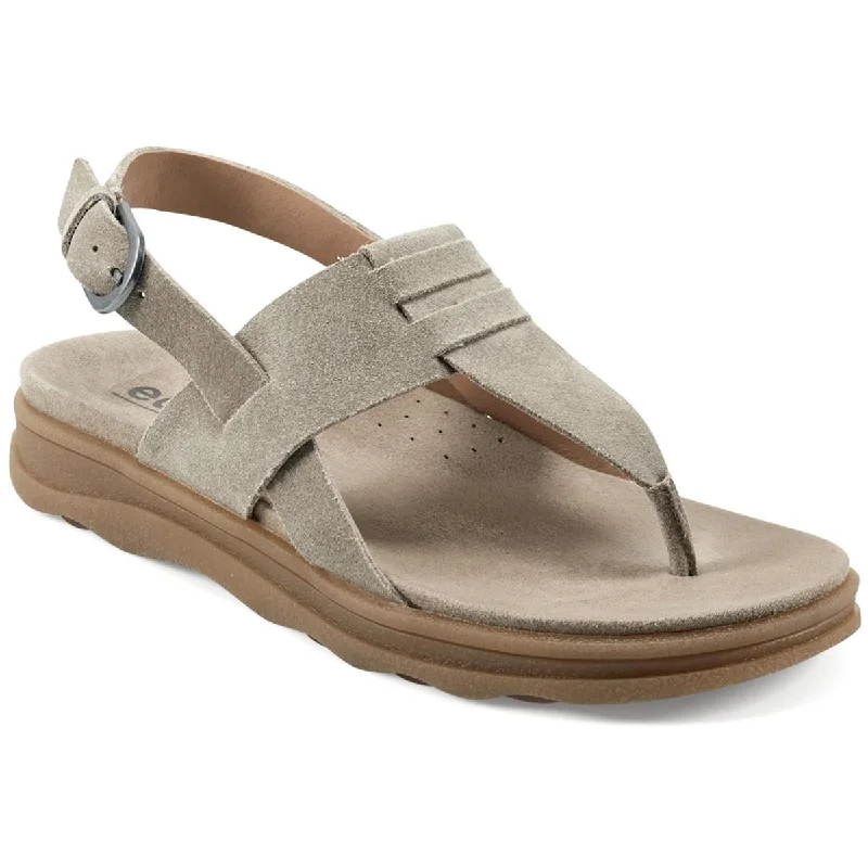 Classic Modern Offers Earth Womens Luciana 8 Suede Thong Slingback Sandals
