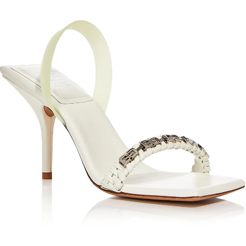 Ends Soon Givenchy Womens Leather Square Toe Heels