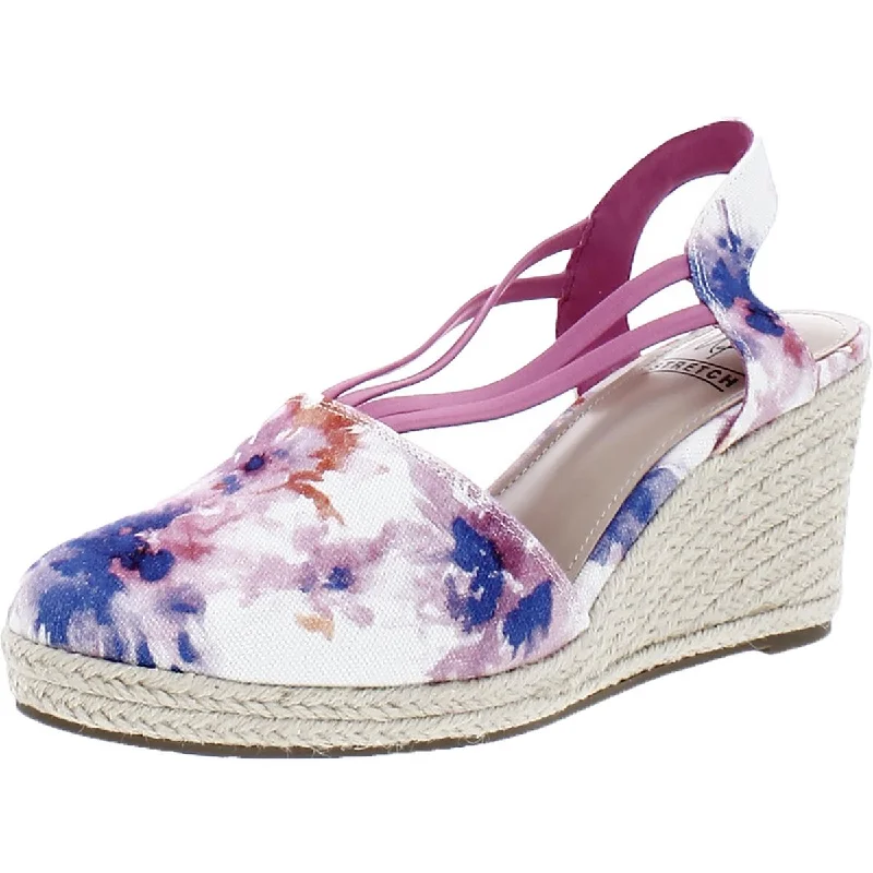 Feminine Style Promotions Impo Womens Taedra Canvas Slip On Espadrille Heels