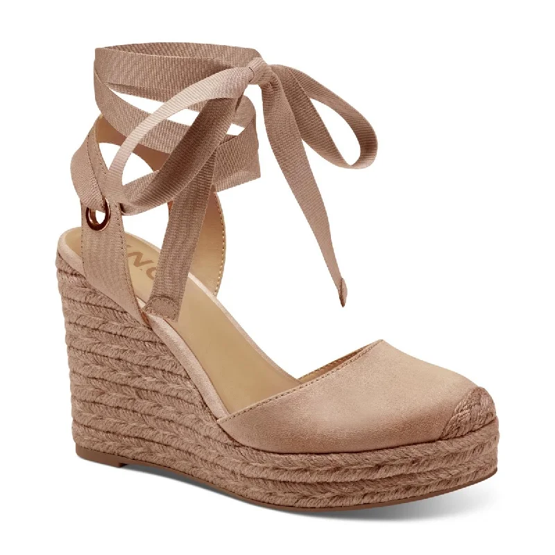 Enjoy Discount INC Womens Maisie Faux Suede Closed Toe Wedge Sandals
