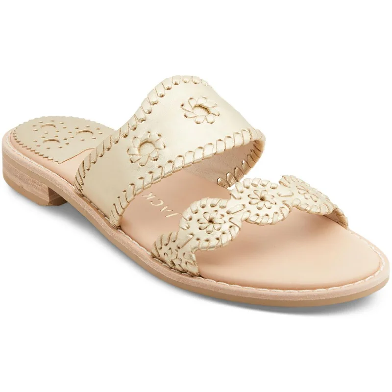 Fashionable Casual Loafers Jack Rogers Womens Caroline Leather Slip-On Slide Sandals