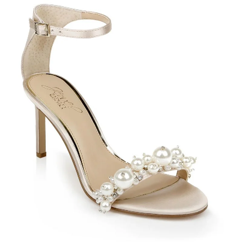 Statement Footwear Discount Jewel Badgley Mischka Womens Lassie Ankle Strap Open Toe Heels
