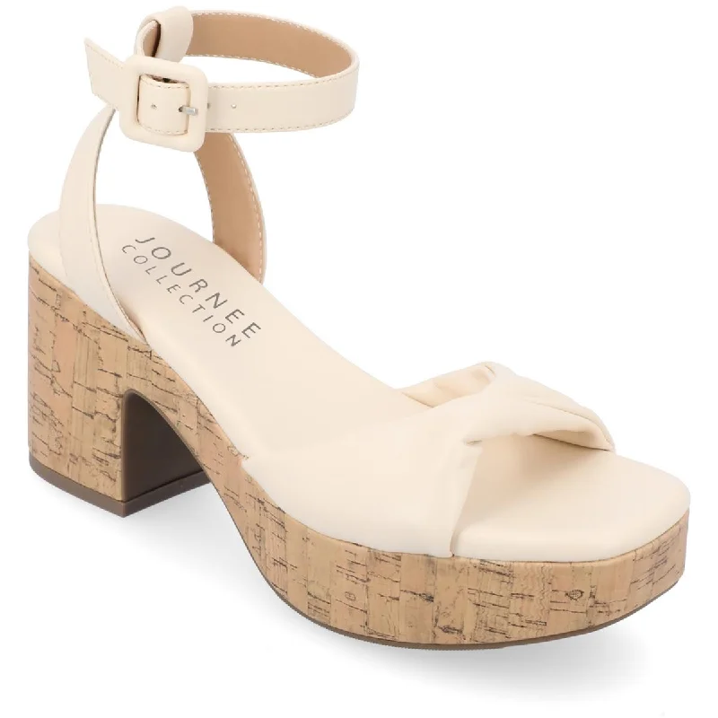 Limited Time Deal Journee Collection Womens EIANNA Faux Leather Block Heel