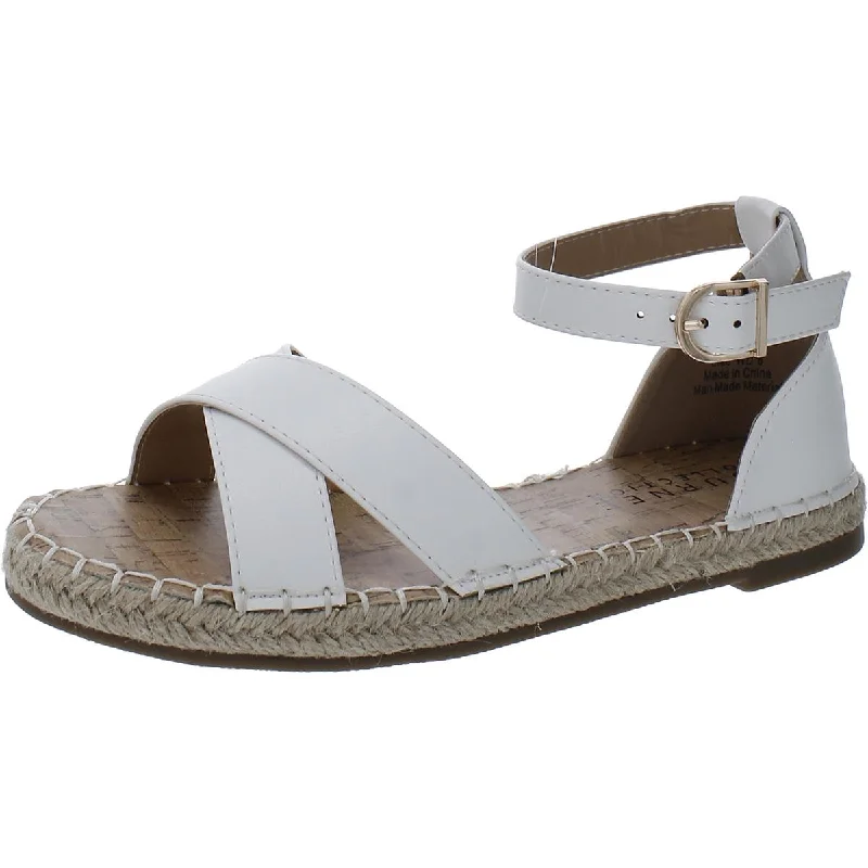 Clearance Event Journee Collection Womens Faux Leather Ankle Strap Espadrilles