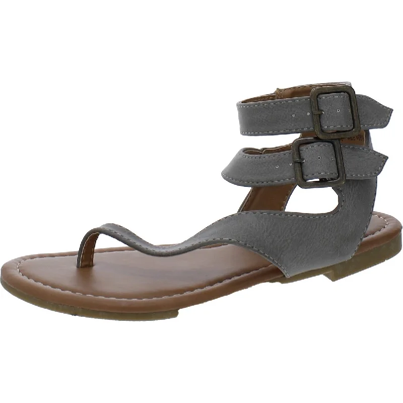 Modern Running-Style Shoes Journee Collection Womens Faux Leather Thong Ankle Strap
