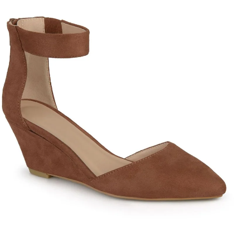 Romantic Chic Deals Journee Collection Womens Kova Faux Suede Wedge Heels