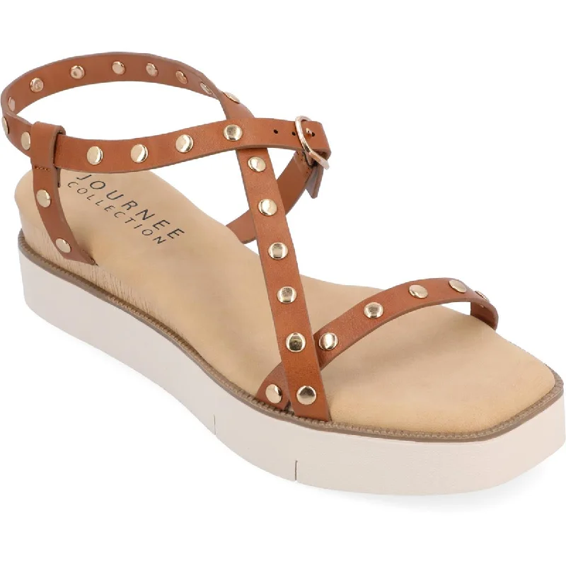 Seize Bargains Journee Collection Womens Lindsay Faux Leather Studded Slingback Sandals Seize Bargains Journee Collection Womens Lindsay Faux Leather Studded Slingback Sandals