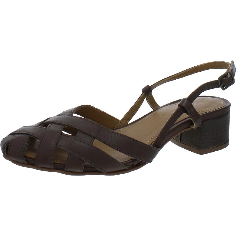 Trendy Styles Journee Signature Womens Leather Strappy Slingback Sandals
