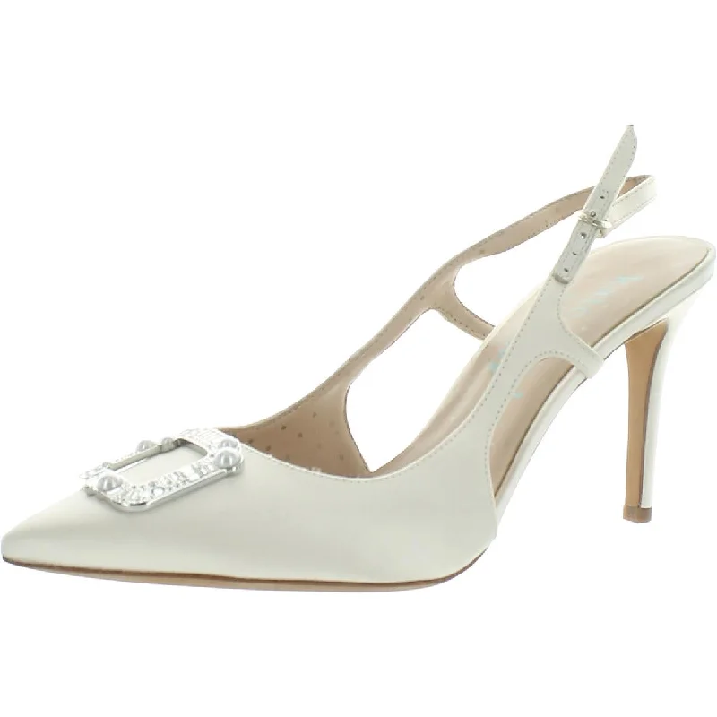 Comfortable Office Shoes Kate Spade New York Womens Buckle Up Satin Slingback Heels