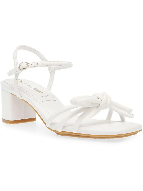 Women's Breathable Flats Keilly Womens Faux Leather Ankle Strap Block Heel