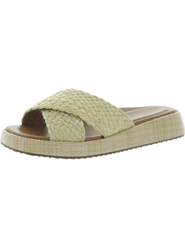 Must-Have Shoe Styles Linzi 12 Womens Woven Raffia Slide Sandals