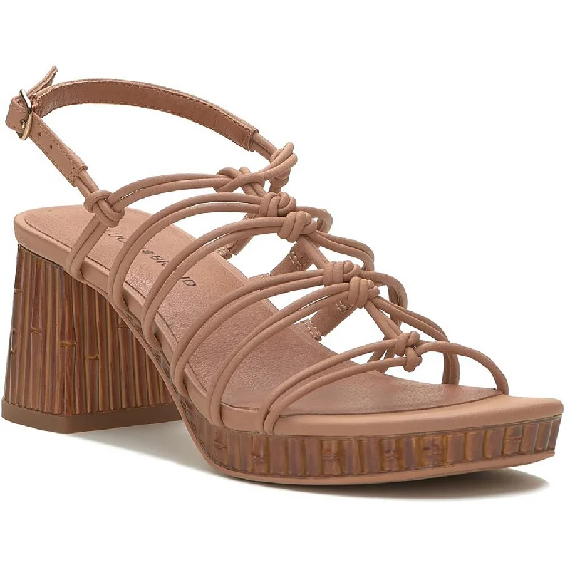 Snag Fabulous Fashion Bargains Lucky Brand Womens Bassie Faux Leather Caged Heels