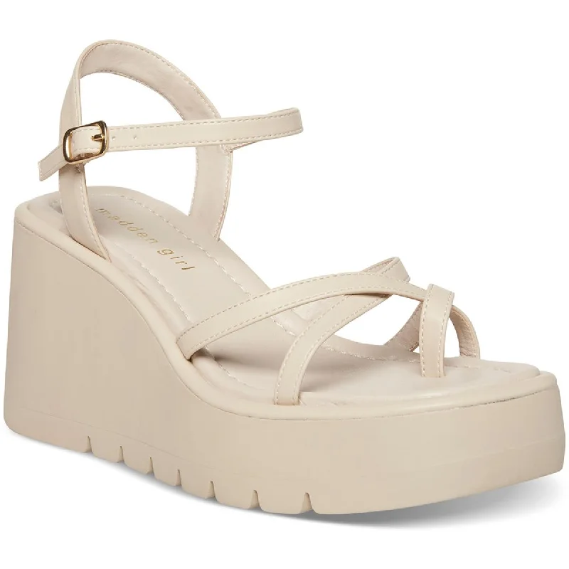 Non-Slip Shoes Madden Girl Womens Vaultt Faux Leather Slingback Platform Sandals