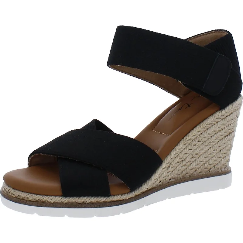 Hot Deals Me Too Womens Gemma Criss-Cross Canvas Wedge Sandals