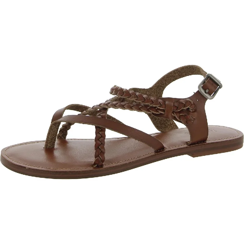 Lightweight Shoes Mia Womens Valeni Faux Leather Braided Slingback Sandals