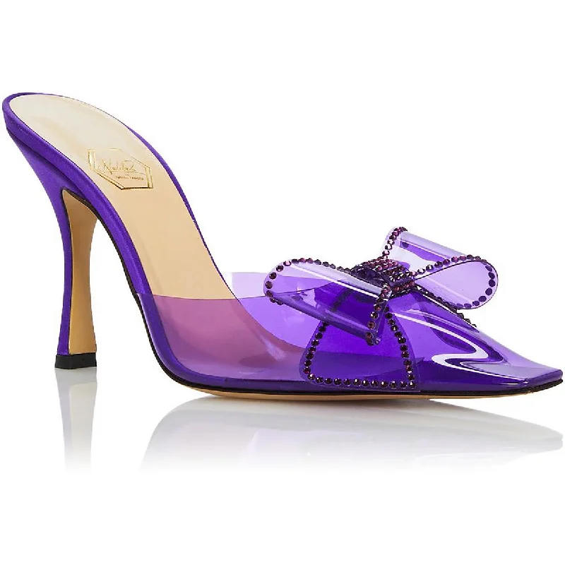 Fresh Fashion Discounts Nalebe Womens Dimante Bow Square Toe Mules